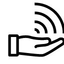 hand wireless line Icon
