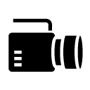 handheld camera glyph Icon