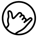 hang loose hand gesture line Icon