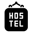 hanging hostel sign glyph Icon