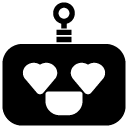 happy love glyph Icon