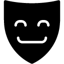 happy mask glyph Icon
