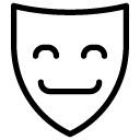 happy mask line Icon