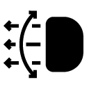 headlights direction glyph Icon
