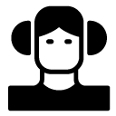 headset man glyph Icon