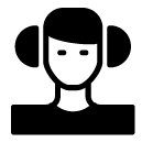 headset woman freebie icon