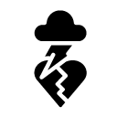 heart ache glyph Icon