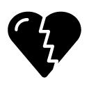heart broken glyph Icon