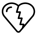 heart broken line Icon