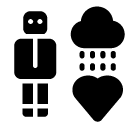 heart man glyph Icon