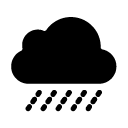 heavy rain glyph Icon