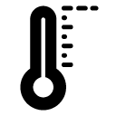 high temperature glyph Icon