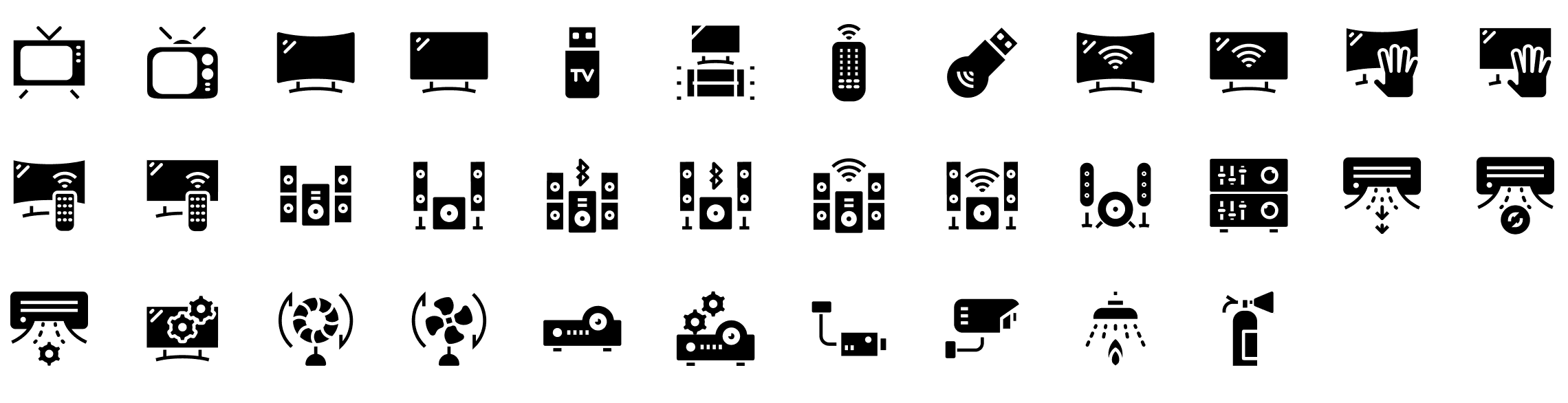 home-appliances-glyph-icons-preview