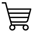 horizontal shopping cart glyph Icon