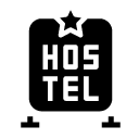 hostel star sign glyph Icon