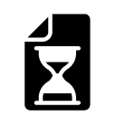 hour glass file glyph Icon