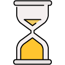 hourglass filled outline icon