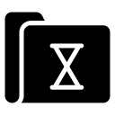 hourglass folder glyph Icon