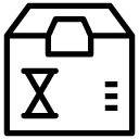 hourglass package line Icon