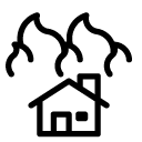 house fire line Icon