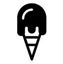ice cream cone glyph Icon