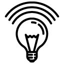 illuminated lightbulb solid icon