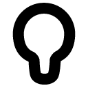illuminated lightbulb solid icon