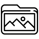 image folder line icon