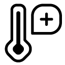 increase temperature line Icon