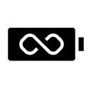 infinite battery 1 glyph Icon