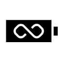infinite battery 3 glyph Icon