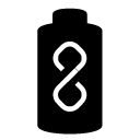infinite battery 4 glyph Icon