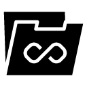 infinite folder glyph Icon copy
