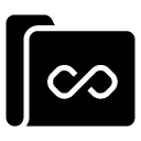 infinite folder glyph Icon