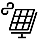 infinite solar energy line Icon
