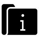 information folder glyph Icon
