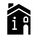 information hostel glyph Icon