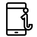 information smartphone line Icon