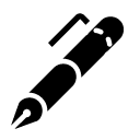 ink pen glyph Icon