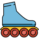 inline skate filled outline icon