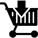 insert shopping cart solid icon