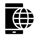 internet smartphone glyph Icon