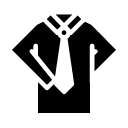 jumper and tie glyph Icon