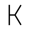 k glyph Icon