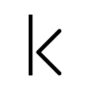 k glyph Icon