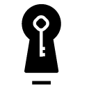 key and lock glyph Icon