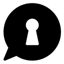 key chat glyph Icon