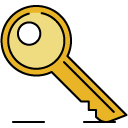 key filled outline icon