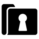 key folder glyph Icon