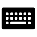 keyboard one glyph Icon